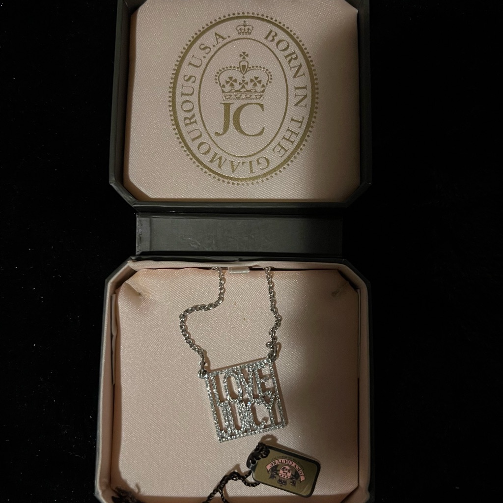 Juicy Couture Silver Love Juicy Necklace